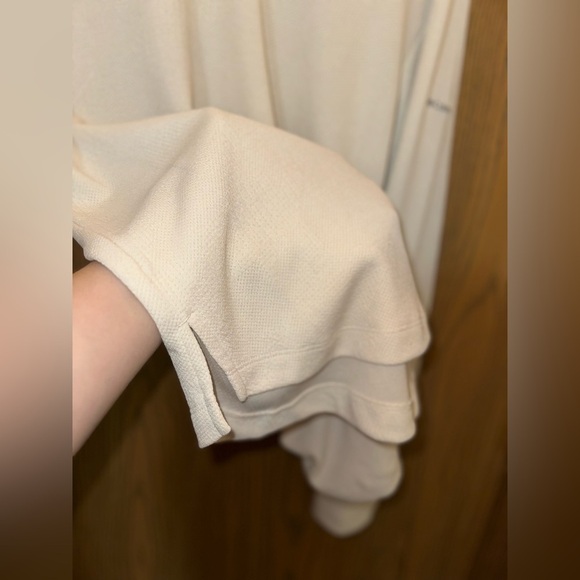 Women’s Columbia Long Sleeve Cream Turtleneck Button Up Neck Size Large - Picture 6 of 13